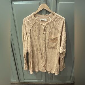 NWOT We The Free Buttoned Long Sleeve Top